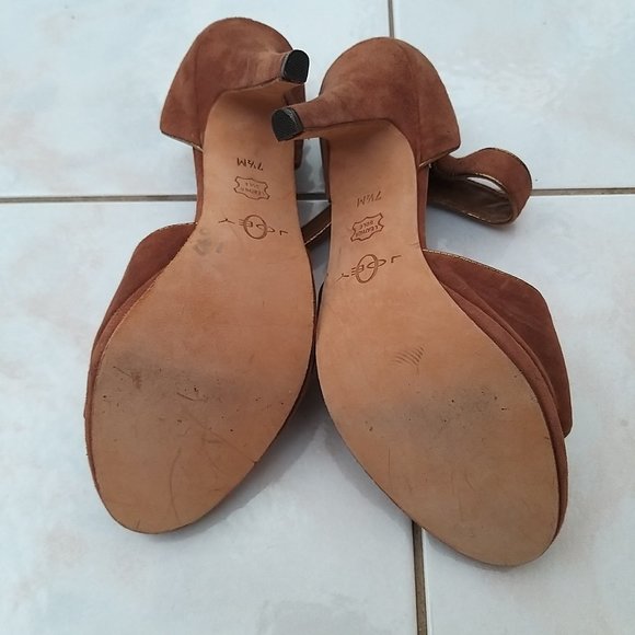 BROWN SMOOTH LEATHER SOLE 7 1/2 M , like new - Picture 7 of 8